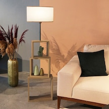 Homing Kumaş Başlıklı Modern Raflı Lambader Ayd-2903