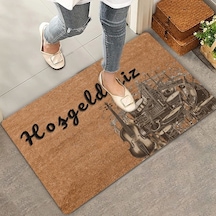 Valerine Life Viyola Ve Baterili Hoş Geldiniz Kapı Önü Paspası 45x70cm
