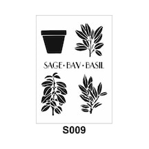 Diğer Karışık Desenler Stencil Şablon 21X30 S-009