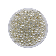 50gr 8mm Krem Renk Lüks / Lüx Kaplama Plastik Inci Boncuk , Takı Yapım Boncuğu 50gr, 200 Adet - 693887072