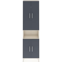 Arges Dolap 5 Raflı 4 Kapaklı 60x30x221 Aytaşı-antrasit Aytaşı