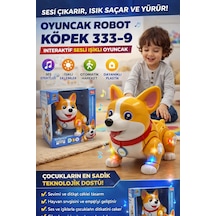 Robot Köpek Sesli Ve Işıklı Akıllı Köpek Oyuncak - Sarı