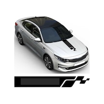 Universal Oto Kaput Şerit Sticker Siyah 65 15 Cm