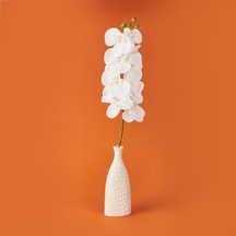 Orkide Yapay Çiçek - Beyaz - 95 Cm Çok Renkli