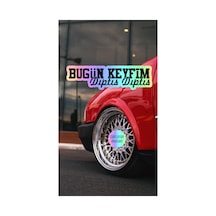 Hologram Bugün Keyfim Dıptıs Dıptıs Jdm Araba-motosiklet Cam Etiket Sticker