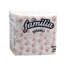 Familia Tek Katlı Desenli Peçete 100 Adet -