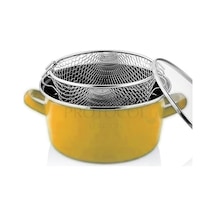 Protocol London Lüks İtalyan Emaye Fritöz Kızartma Tenceresi 22 CM 3.5 LT