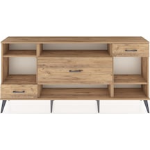 Arges Konsol 4 Raflı 3 Çekmeceli 176x30x83 Çam-çam/çam Çam/çam