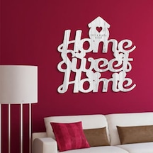 Kişiye Özel Home Sweet Home Beyaz Renk Dokulu Ahşap Duvar Yazısı - 1 Kişiye Özel Home Sweet Home Beyaz Renk Dokulu Ahşap Duvar Yazısı - 1