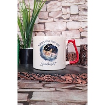 Always Time For Dogs Baskılı Köpeksever Hediyelik Kulplu Kupa Bardak Kırmızı