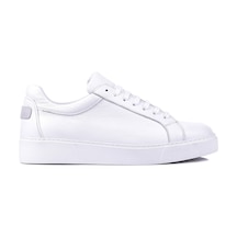 Shoetyle - Hakiki Deri Beyaz Renk Erkek Sneaker - 250-1400-1525