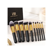 10 Parça Makyaj Fırça Seti- Siyah/gold 10 Pcs Make Up Brush Set Black/gold - 62163784
