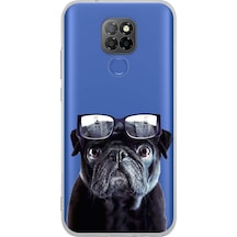 General Mobile Gm 20 İle Uyumlu Köpek 3 Kamera Korumalı Şeffaf Kılıf Şeffaf