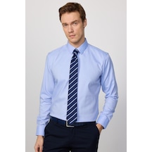 Tudors Slim Fit Non-ıron Ütü Gerektirmez Mavi Erkek Gömlek-30451-mavi Mavi