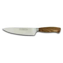 Sürbisa 61320 Zeytin Saplı Dövme Şef Bıçağı Çelik:18cm Toplam:31cm Kahverengi