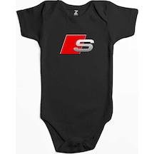 Zepplin Giyim Audi S-line Logo Siyah Bebek Body Zıbın
