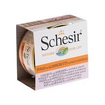 Schesir Tavuklu ve Karidesli Soslu Konserve Yetişkin Kedi Maması 70 G