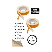 Süngerli Çift Taraflı Ultra Yapışkan Iç Dış Mekan Tamir Çok Amaçlı Köpük Bant 2 Mt 19 Mm 0.5