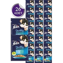 Purina Felix Pouch Sardalya ve Somonlu Yetişkin Kedi Maması 26 x 85 G