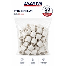 Dizayn Pprc Manşon 32 Mm 50 Adet Pn25 Temiz Su Tesisat Ek Parçası