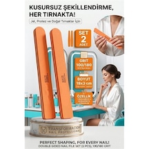 Zenvac Profesyonel Tırnak Törpüsü 2'li Set 100/180 Grit Kalıcı Oje Protez Tırnak Törpüsü 723128 Zenvac29