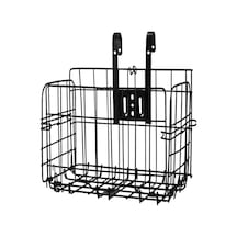 Sunup Sn-37894 Katlanabilir Bisiklet Sepeti Metal Tel Gövde 34x20x23cm Pratik Taşıma Sepeti Siyah