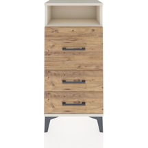 Arges Komodin Tek Raflı 3 Çekmeceli 44x30x96 Aytaşı-çam Aytaşı