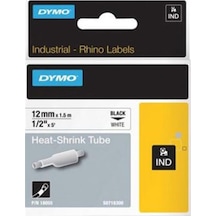Dymo 18055 Rhinopro Beyaz-siyah Isıyla Küçülen Şerit 12 Mm X 1,5 Mt