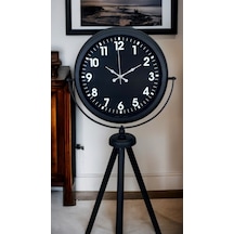 Siyah Asil Standart Stil Tripod Ayaklı Saat 11