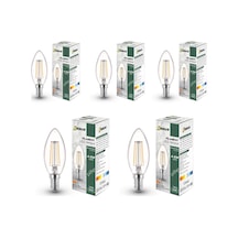 Bcb3 4w E14 Led Ampul Clear Beyaz Işık 400lm 5 Adet