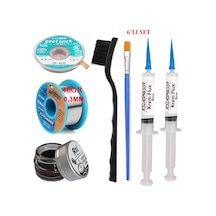 Mechanic Lehim Teli 0,3mm 40gr Havya Uc Temizleyici Rslasm Flux Ve Cp-3515 Lehim Emme Teli Seti St02