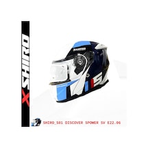 Shiro Flipupp Discover Spo Motosiklet Kaskı Grafik