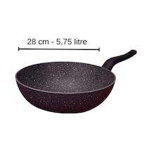 Lavonnı 28 Cm Granıt Wok Tava Siyah