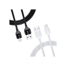 Rock Space Z15 Type-C Şarj Ve Data Aktarım Kablosu 1Mt 2A-Siyah