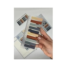 10 Renkli Cetvelli Gri Ve Toprak Tonları İndeks Sticker/index/post-it/postit/kitap Ayracı/not Kağıdı