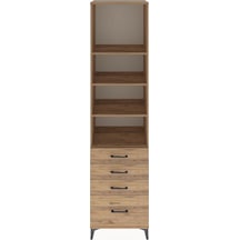 Hyperion Dolap 4 Raflı 4 Çekmeceli 60x44x243 Çam-çam Çam