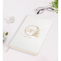 Kişiye Özel Baş Harf İsim Tasarımlı Beyaz Defter-8