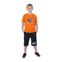 Fyk Kids Kids Erkek Çocuk Yazlık Speeedway Baskılı Alt-üst Takım Turuncu
