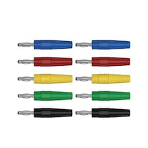 5 Takım Renkli 4mm Silikonlu Banan Jak Fiş