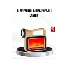 Solar Alev Işığı Cob Teknolojili Taşınabilir El Feneri Ve Kamp Lambası Çok Renkli