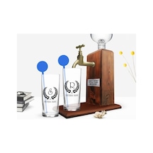 Kişiye Özel Renkli Baskılı Çelenk Baş Harfli Isimli Ikili Vodka B (484101580)
