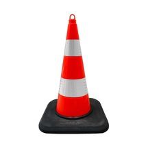 Pvc Trafik Konisi 75 Cm Çift Reflektifli Ağırlıklı Trafik Dubası