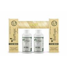 Biomagic 10.00 Açık Sarı Organik İçerikli Amonyaksız Kalıcı Saç Boyası 2 Boya 2 Oksidan