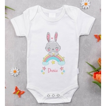 Bitmeyenkartus Bk Kids Isimli Bebek Body Zıbın - Model 16 Beyaz