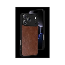 İphone 17 Pro Max Aras Deri Kapak - Taba