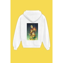 Unisex Beyaz Scooby Doo Sırt Baskılı Sweatshirt Beyaz Unisex Beyaz Scooby Doo Sırt Baskılı Sweatshirt Beyaz