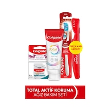 Colgate Total Nane Temizliği Diş Macunu 75ml +total Diş İpi+360 Visible White Diş Fırçası+fırça Kabı