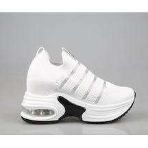 Guja 24y300-4 Dolgu Topuk Beyaz Kadın Sneakers Beyaz