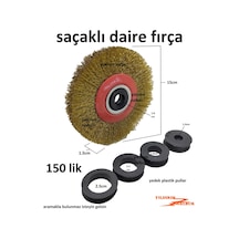 Daire Tel Fırça 150 Mm Saçak Fırça Taşlama Tel Fırça Temizleme Fı