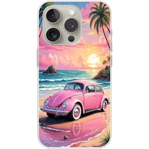 Apple Uyumlu iPhone 15 Pro Max Şeffaf Kılıf Araba Tasarımlı 3